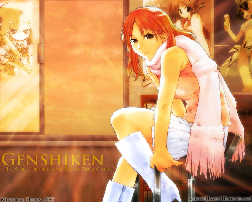 genshiken kasukabe_saki kio_shimoku kujibiki_unbalance murakami_suigun orange scarf to_heart_2