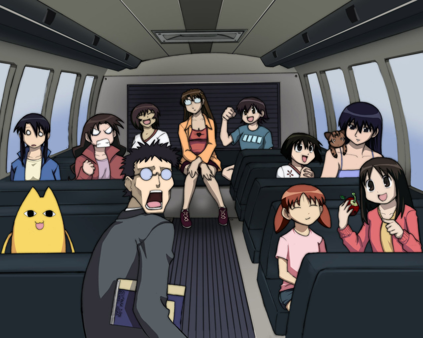 aida_kaori azumanga_daiou chiyo_father group kagura kasuga_ayumu kimura kurosawa_minamo mihama_chiyo mizuhara_koyomi sakaki takino_tomo tanizaki_yukari