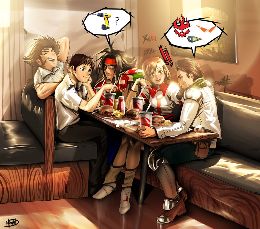 4boys crossover domon_kasshu female g_gundam gundam ikari_shinji kabuto_kouji mazinger_(series) mazinger_z mazinkaiser multiple_boys neon_genesis_evangelion super_robot_taisen super_robot_wars takaya_noriko tengen_toppa_gurren_lagann top_wo_nerae!