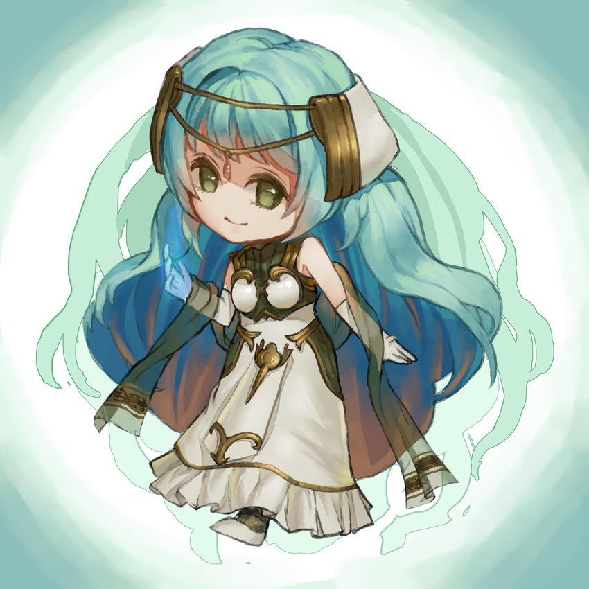 absurdres armor breastplate chibi circlet commentary_request dress female fire_emblem fire_emblem_echoes:_shadows_of_valentia full_body gloves green_eyes green_hair highres long_hair solo tatiana_(fire_emblem) watchers