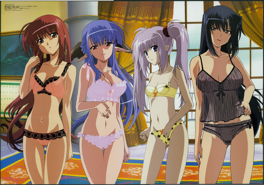 benibara_nadeshiko bra crease duplicate fixme hosoda_naoto kojima_chika lingerie lisianthus nerine pantsu primula shuffle takano_aya