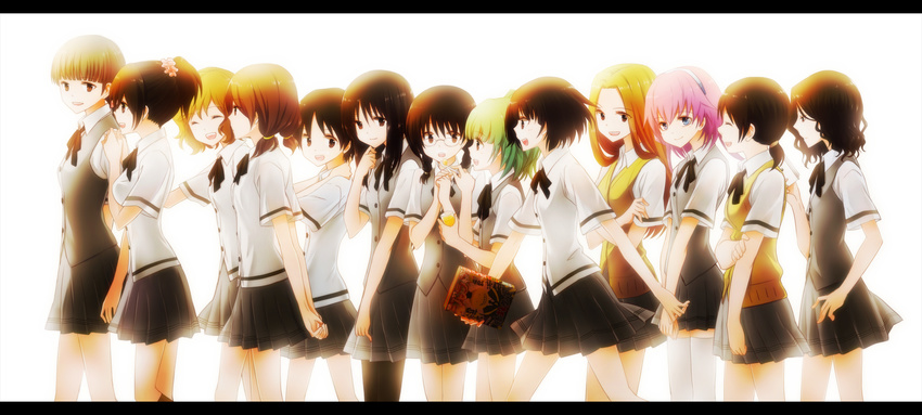 ansatsu_kyoushitsu fuwa_yuzuki hara_sumire hayami_rinka hazama_kirara jiritsu_shikou_kotei_houdai kanzaki_yukiko kataoka_megu kayano_kaede kurahashi_hinano nakamura_rio okano_hinata okano_hinata_(ansatsu_kyoushitsu) okuda_manami yada_touka yuutsuki_fuwa