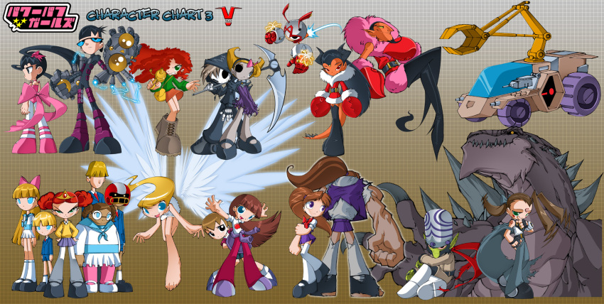 6+boys 6+girls animification armed_force atom_ant barefoot bleedman bunny_(ppg) character_chart codename:_kids_next_door commentary dee_dee delightful_children_from_down_the_lane dexter's_laboratory dual_persona english_commentary francine_"fanny"_fulbright francine_fulbright godzilla_(series) godzilla_the_series grim_jr. grim_tales_from_down_below highres him_(powerpuff_girls) jayce_and_the_wheeled_warriors lalavava_astronomonov mandark megas_xlr mike_believe mimi_(grim_tales) mini_mandy mojo_jojo multiple_boys multiple_girls ngo_(ngo_dandelion) pantyhose powerpuff_girls powerpuff_girls_doujinshi princess_morbucks robin_schneider scythe susan_astronomonov white_pantyhose zilla