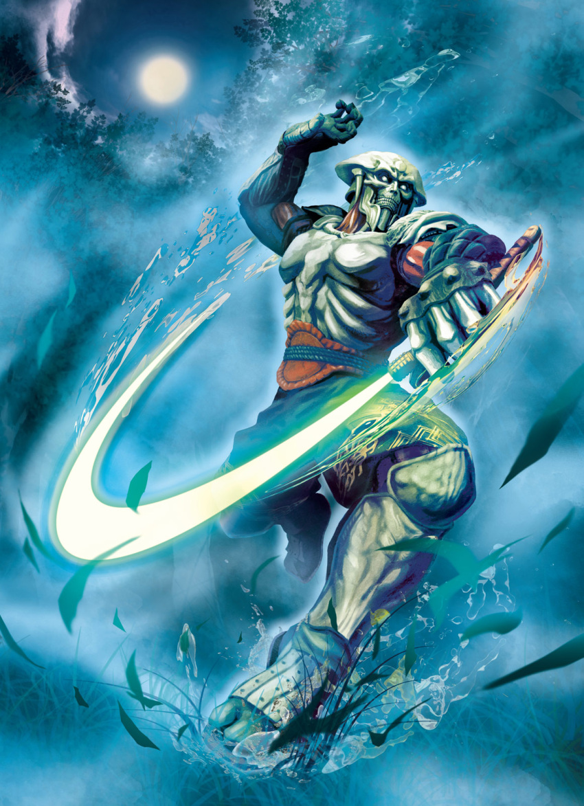 1boy armor energy_sword highres male_focus mask moon official_art samurai solo street_fighter street_fighter_x_tekken sword tabi tekken weapon yoshimitsu_(namco)