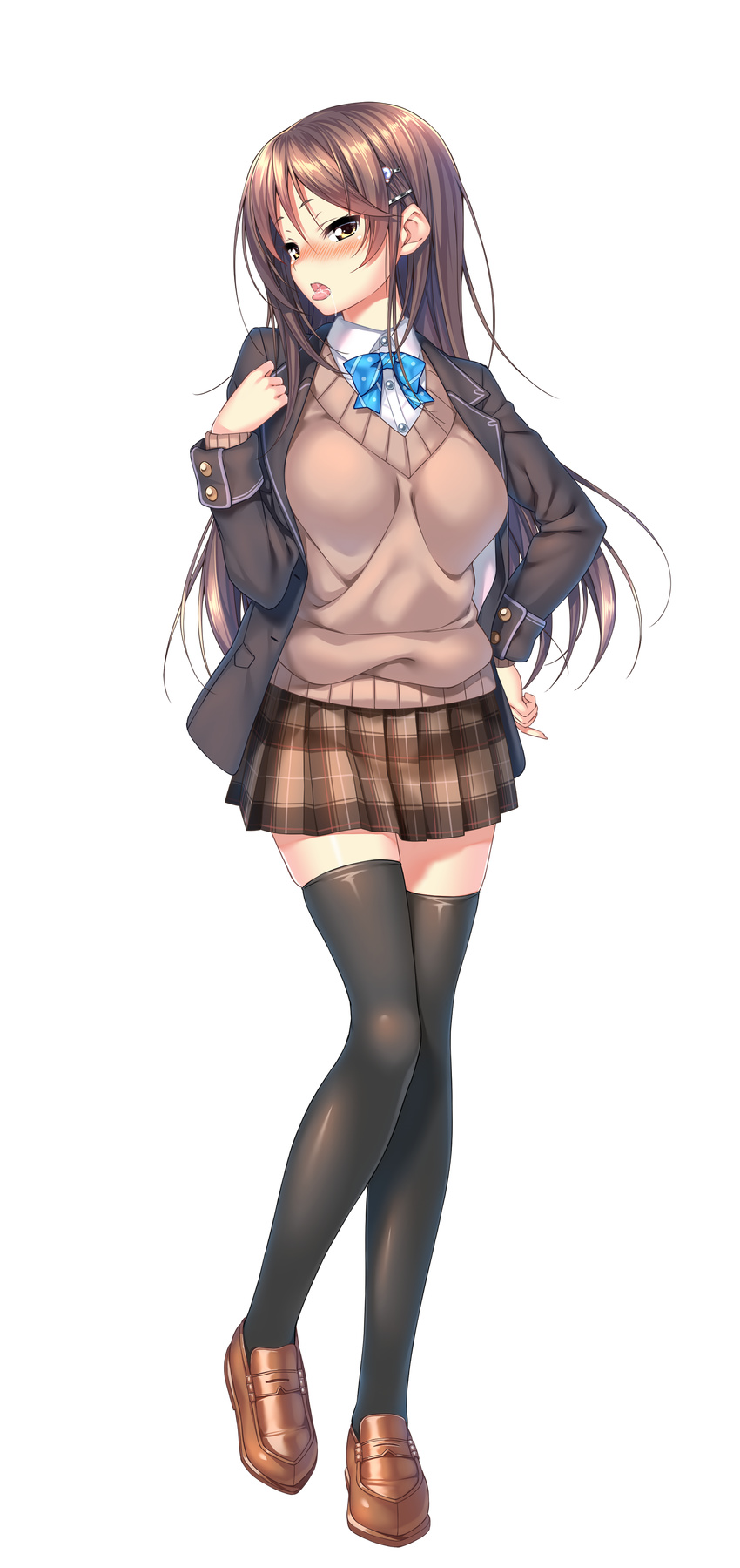 amakano_~second_season~ azarashi_soft ichinose_honami piromizu seifuku sweater thighhighs transparent_png