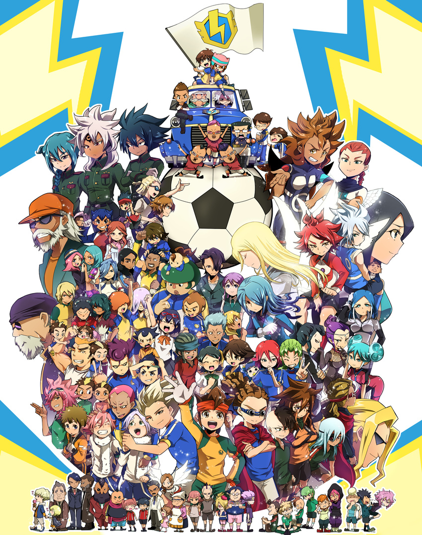 6+boys 6+girls absolutely_everyone afuro_terumi baddap_sleed ball blush chiita_suizenji desuta domon_asuka dylan_keith edgar_valtinas endou_daisuke endou_kanon endou_mamoru eska_bamel everyone father_and_daughter fideo_aldena fubuki_atsuya fubuki_shirou fudou_akio genda_koujirou gojou_masaru gouenji_shuuya gouenji_yuuka handa_shin'ichi harano_(inazuma_eleven) hibiki_seigou hidenakata_(inazuma_eleven) highres hijikata_raiden ichinose_kazuya inazuma_eleven inazuma_eleven_(series) kabeyama_heigoro kageno_jin kageyama_reiji kame_leon kazemaru_ichirouta kidou_yuuto kino_aki kira_hitomiko kirigakure_saiji kiyama_hiroto kogure_yuuya kudou_fuyuka kudou_michiya kurimatsu_teppei lolicon luca_(inazuma_eleven) mack_roneejo manga_moe maquia mark_kruger matsuno_kuusuke megane_kakeru megane_kazuto midorikawa_ryuuji mistorene_callus miyasaka_ryou mohawk multiple_boys multiple_girls nagumo_haruya nishigaki_mamoru otonashi_haruna raimon_natsumi rococo_urupa rushe_(inazuma_eleven) saginuma_osamu sakuma_jirou shimozuru_arata shishido_sakishi short_hair shourinji_ayumu soccer_ball someoka_ryuugo sugimori_takeshi sumeragi_maki suzuno_fuusuke tachimukai_yuuki teres_tolue thane tobitaka_seiya torii_ryouta tsunami_jousuke urabe_rika urubida utsunomiya_toramaru yagami_reina yamino_kageto yuukoku_hiroyuki zaizen_touko zz_zzz