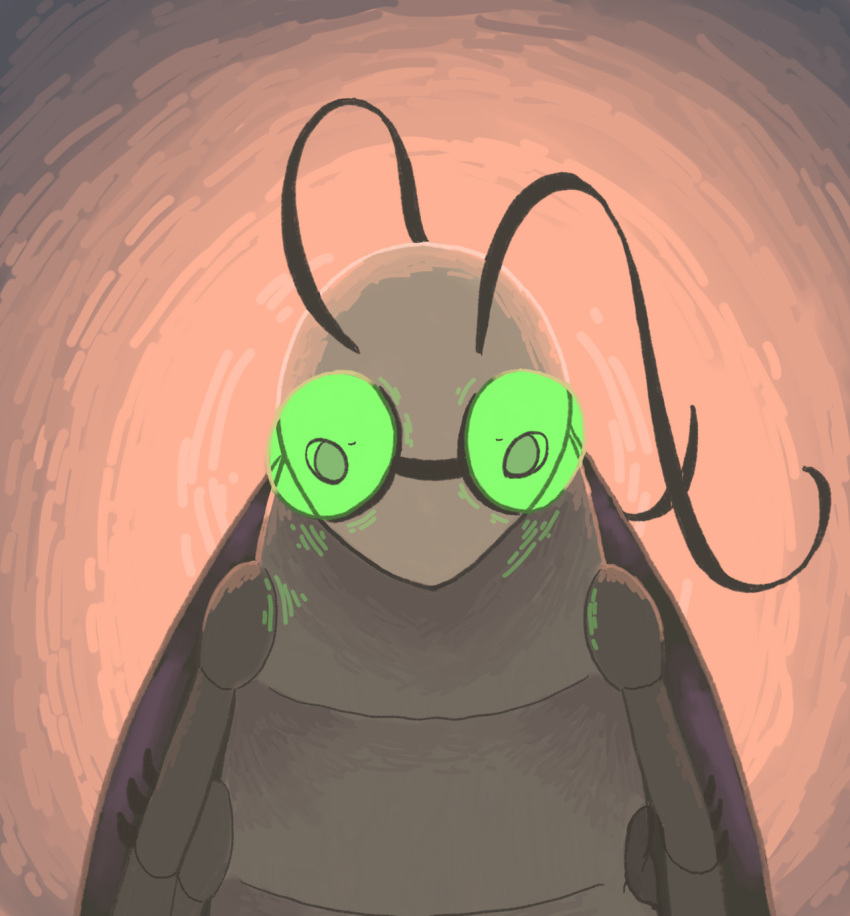 2019 ambiguous_gender antennae_(anatomy) arthropod blattodea cockroach digital_media_(artwork) dystopian eyewear glasses half-length_portrait hi_res insects looking_at_viewer max_(maximillian_fly) maximillian_fly multi_limb novern portrait simple_background solo standing