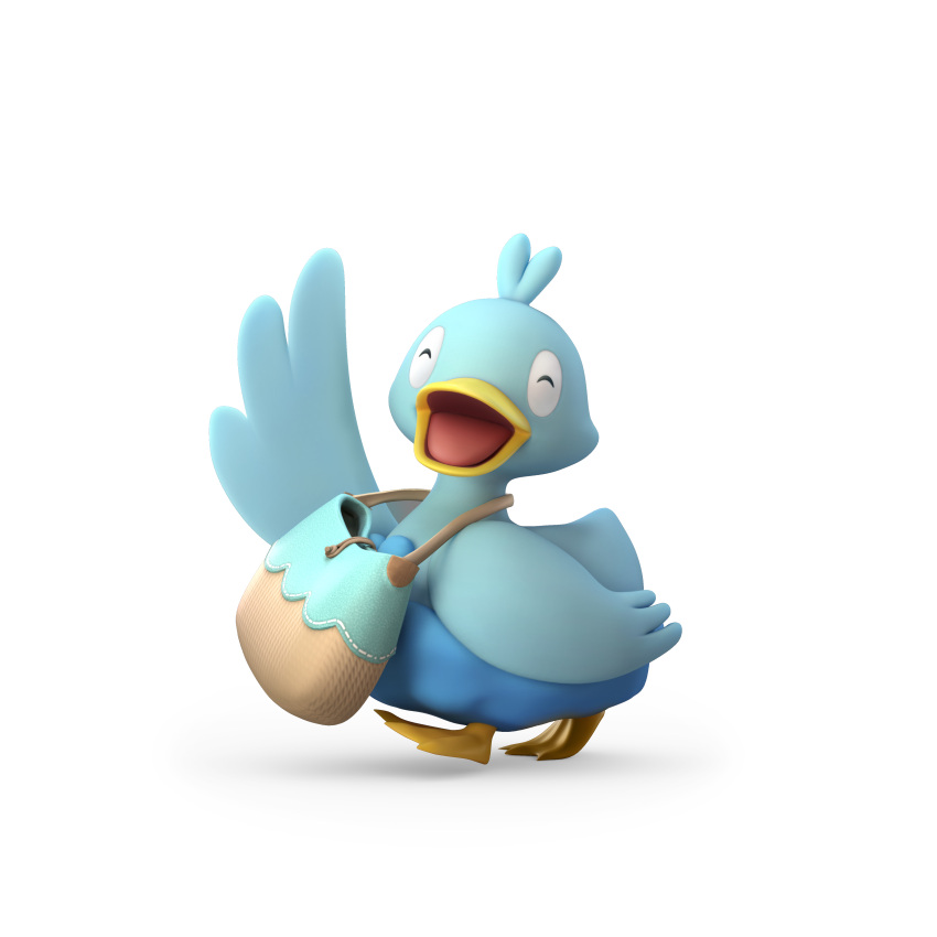 2023 absurd_res alpha_channel ambiguous_gender avian beak blue_body blue_feathers blue_wings closed_eyes detailed detective_pikachu_(video_game) detective_pikachu_returns ducklett feathered_wings feathers feet feral generation_5_pokemon glistening glistening_feet happy hi_res membrane_(anatomy) multicolored_body multicolored_feathers nintendo nude nude_ambiguous official_art open_mouth pink_tongue pokemon pokemon_(species) pose purse purse_around_neck raised_wings round_eyes shadow simple_background smile solo toes tongue transparent_background two_tone_body two_tone_feathers unknown_artist webbed_feet wings yellow_beak yellow_body yellow_skin