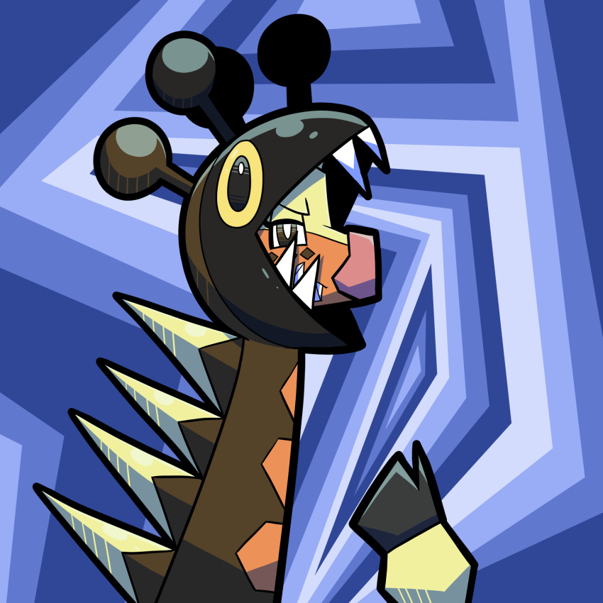 1:1 2022 farigiraf female feral generation_9_pokemon giraffid hi_res hooves mammal nintendo pembrokewkorgi pokemon pokemon_(species) sharp_teeth teeth