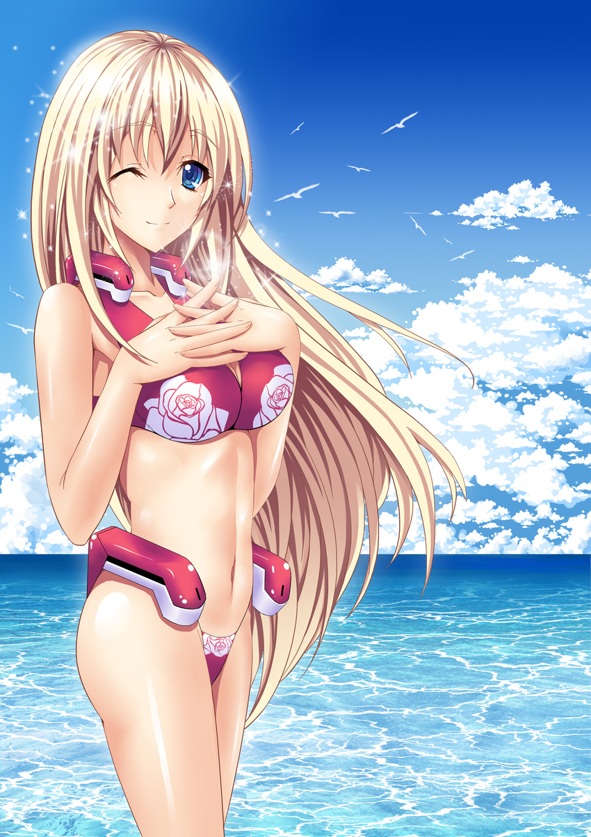 bikini heidi_ogezevara kyoukai_senjou_no_horizon mizutsuki_rei swimsuits