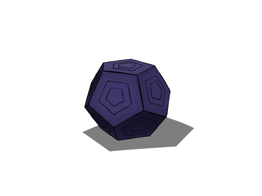 apocalymon commentary_request digimon digimon_(creature) digimon_adventure dodecahedron gerusyu highres low_poly monochrome no_humans purple_theme shadow simple_background