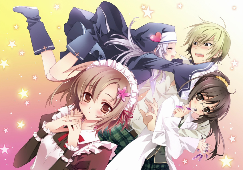 boku_wa_tomodachi_ga_sukunai carnelian kusunoki_yukimura maid seifuku shiguma_rika stars takayama_maria