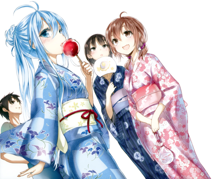 buriki denpa_onna_to_seishun_otoko japanese_clothes maekawa mifune_ryuuko niwa_makoto touwa_erio white yukata