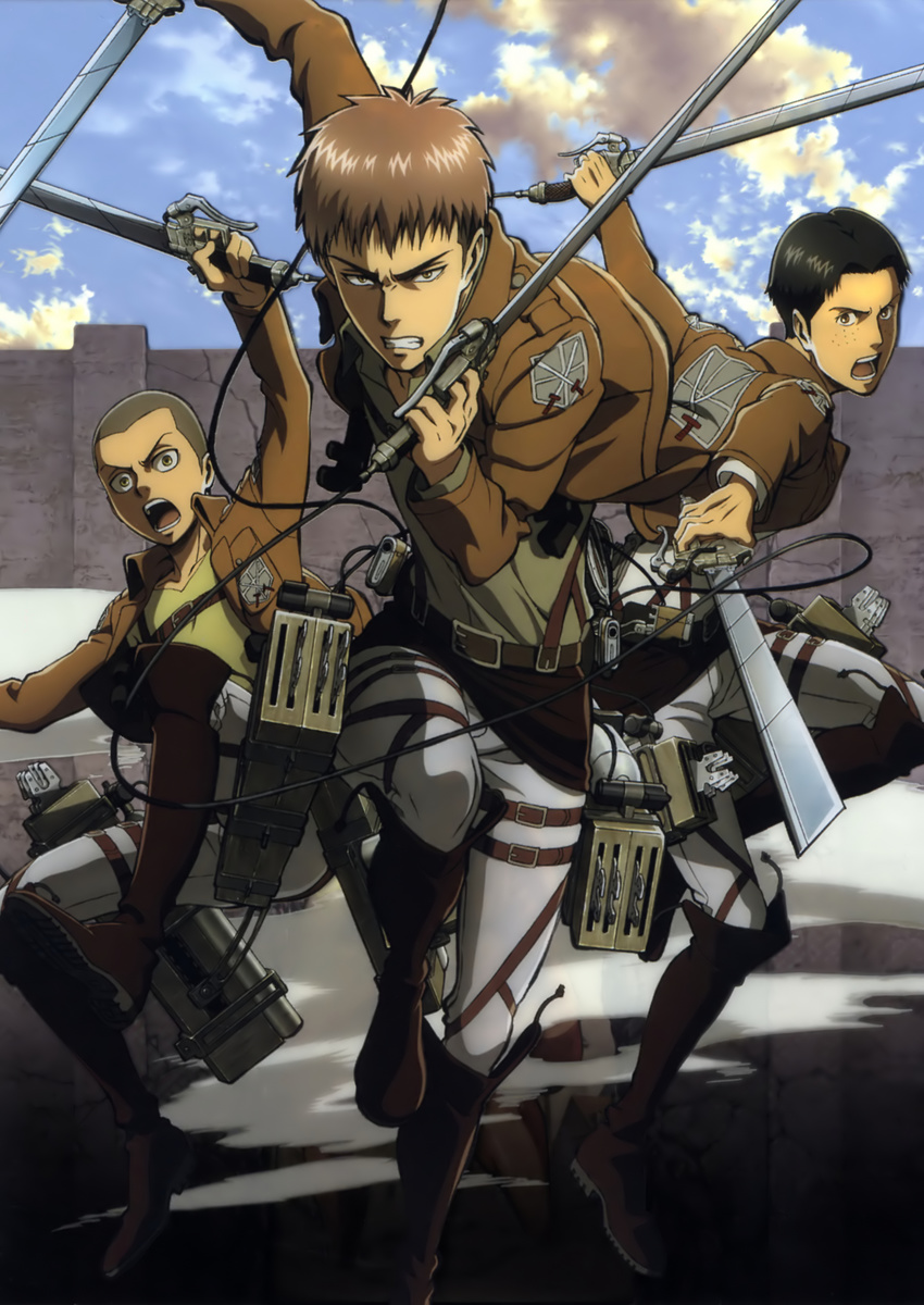 connie_springer jean_kirschtein male marco_bodt shingeki_no_kyojin sword