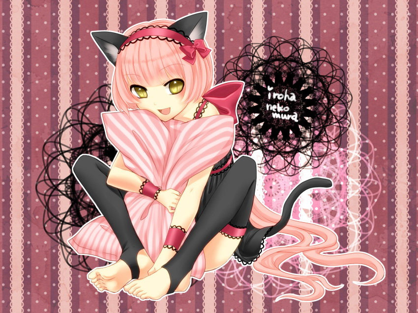 animal_ears nekomura_iroha tail thighhighs vocaloid yayoi