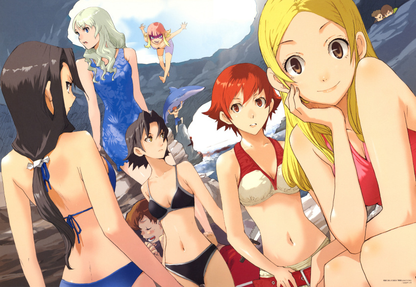 baccano! bikini chane_laforet claire_stanfield enami_katsumi ennis firo_prochainezo isaac_dian miria_harvent swimsuits