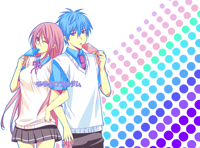 kuroko_no_basket kuroko_tetsuya momoi_satsuki seifuku tagme