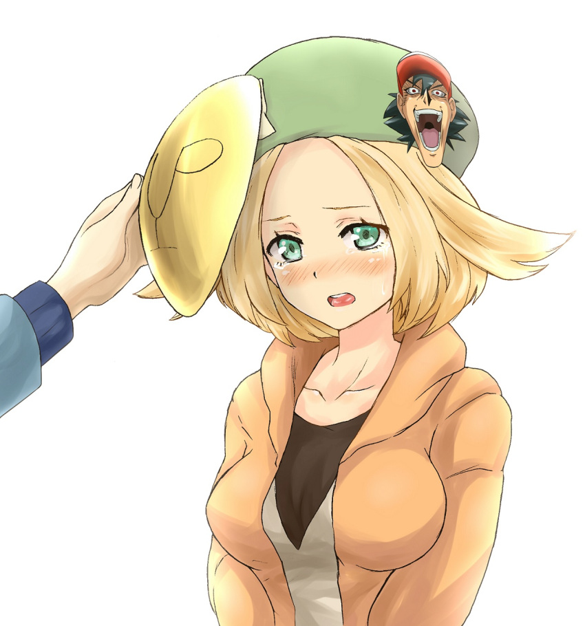 bel_(pokemon) blonde_hair female female green_eyes hat highres mask pokemon pokemon_(game) pokemon_bw2 turizao what