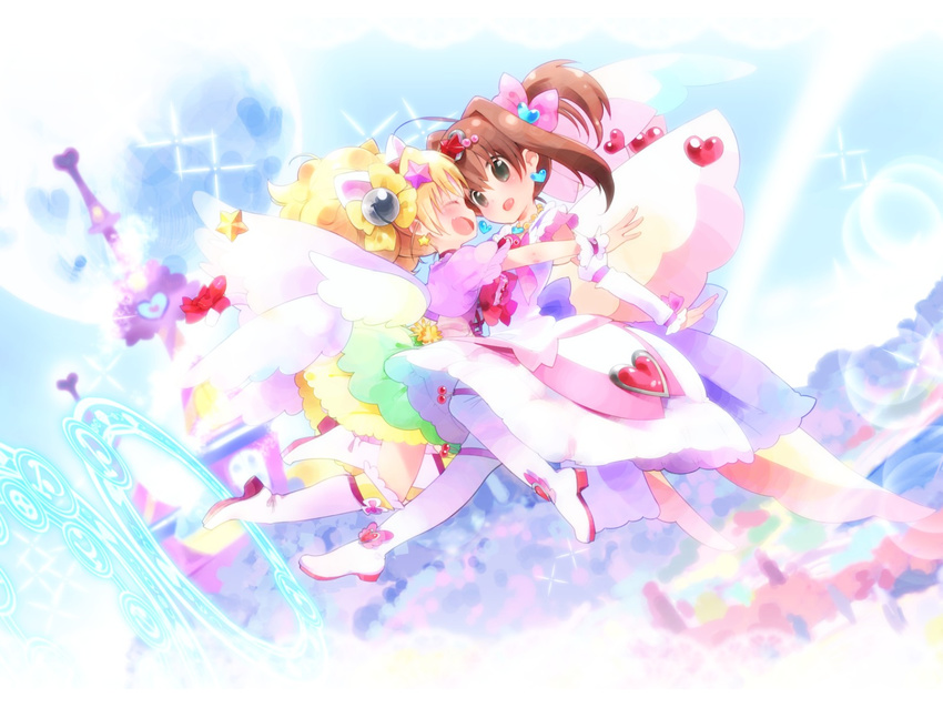 asaka_hinata harepore jewelpet jewelpet_sunshine jewelpet_twinkle thighhighs yuri