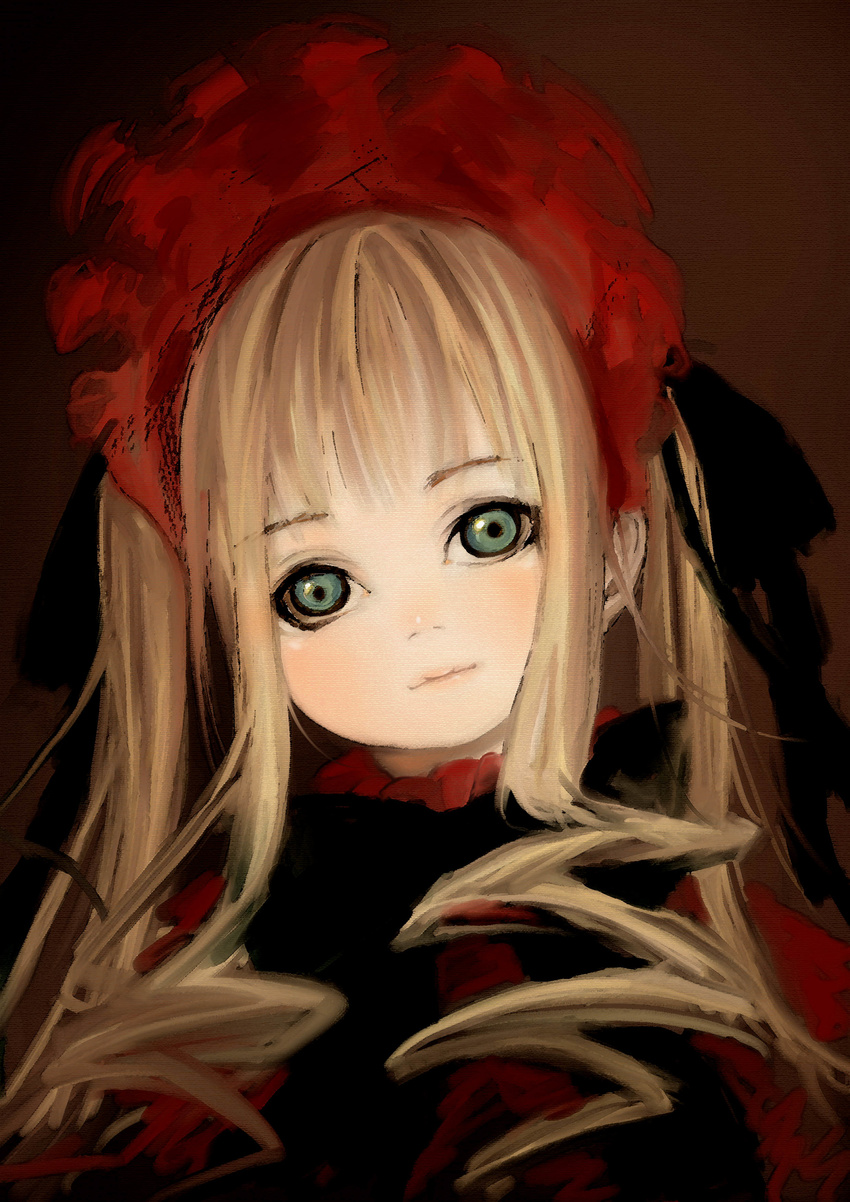 absurdres blonde_hair commentary_request cotton_(shikiori) female highres lolita_fashion long_hair photoshop_(medium) rozen_maiden shinku solo twintails