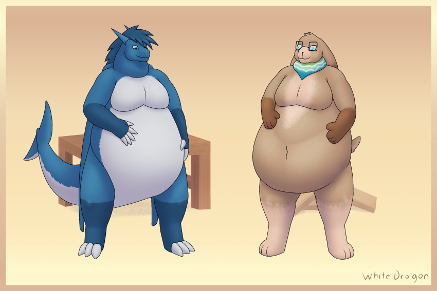 2024 2_horns 3:2 anthro belly big_belly bloated blue_body blue_eyes blue_fur blue_hair brown_body brown_fur cheek_bulge claws container digitigrade dragon fin fur furred_dragon furred_scalie hair hand_on_belly hi_res horn huge_belly kai_(arcticka) male moobs mythological_creature mythological_scalie mythology obese obese_male overweight overweight_male pizza_box scalie shaded signature simple_background soft_shading stuffing tail tail_fin thick_thighs weight_gain white-dragon white_body white_fur