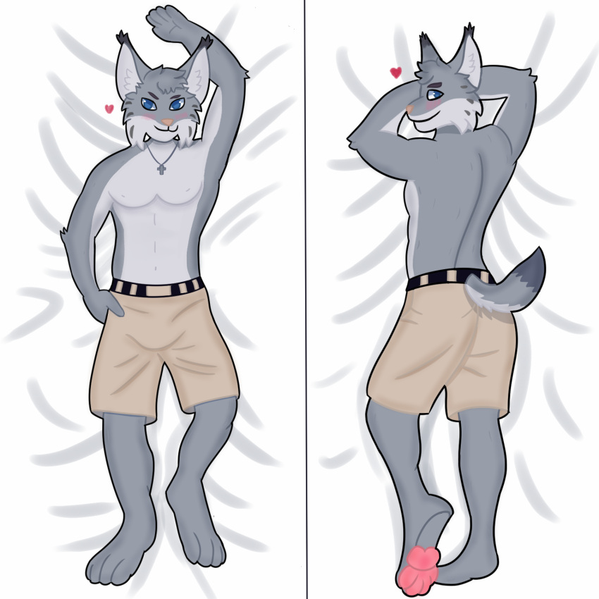 1:1 anthro body_pillow dakimakura dakimakura_design dakimakura_pillow dakimakura_pose dakimakura_style echo_(game) echo_(series) echo_project felid feline hi_res lynx male mammal pillow solo tj_hess