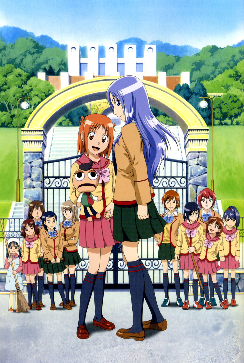 cyndi_manabe ginga_kuon gokujou_seitokai hida_sayuri highres hisakawa_maachi ichikawa_mayura izumi_kaori jinguuji_kanade katsura_seina kinjou_nanaho pucchan randou_rino school_uniform seifuku