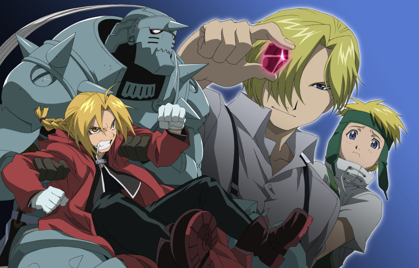 alphonse_elric edward_elric fletcher_tringham fullmetal_alchemist male russell_tringham