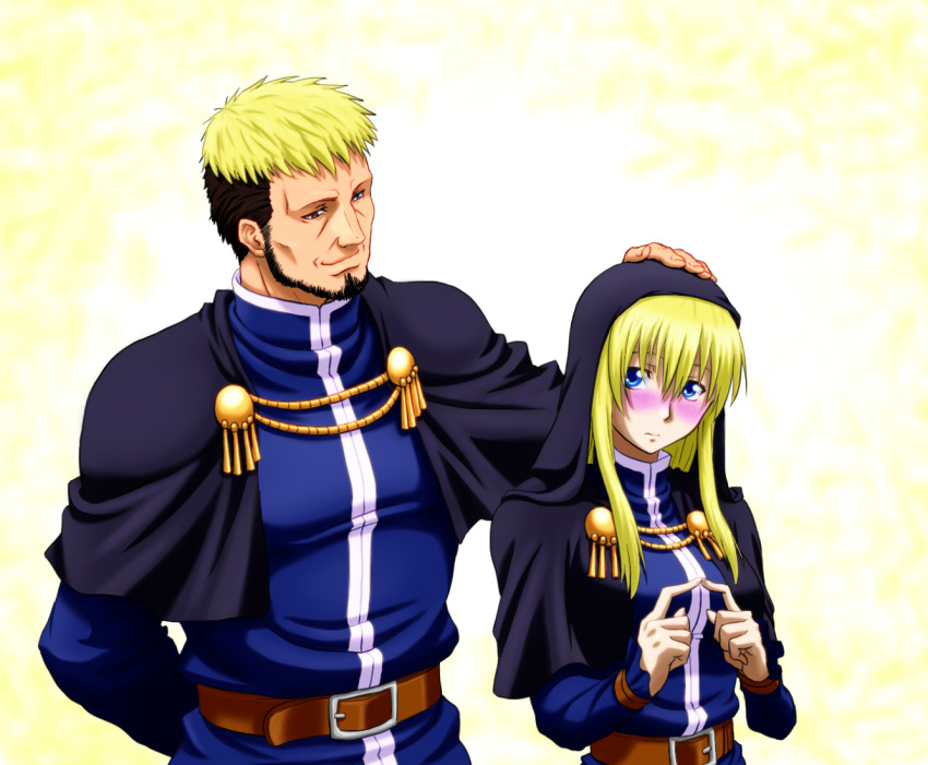 1boy blonde_hair blue_eyes dual_persona female female goeniko goenitz king_of_fighters kof male rule_63 snk