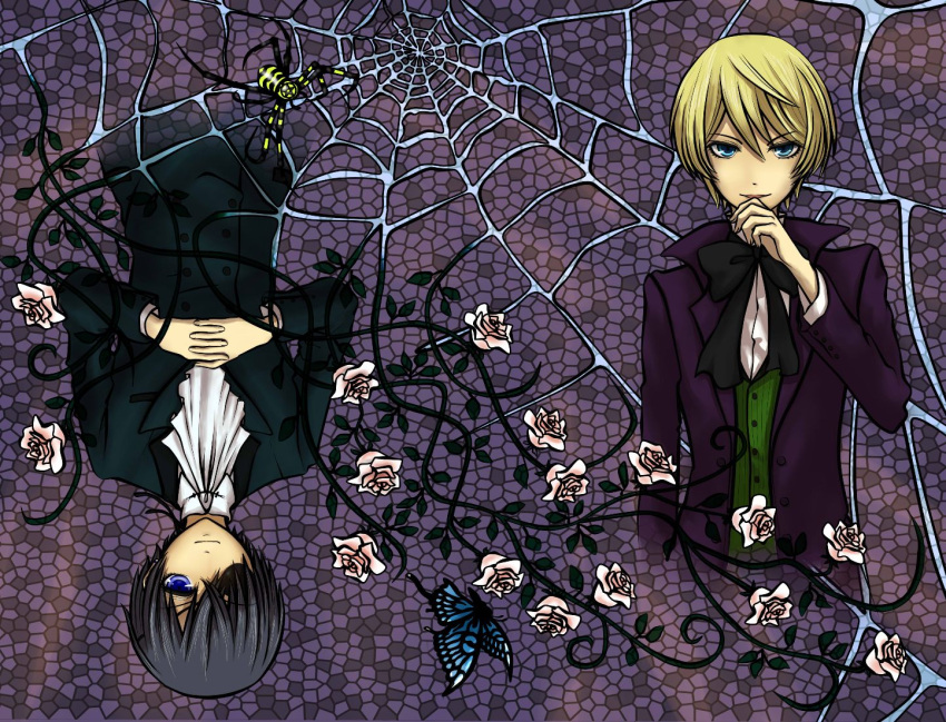 2boys alois_trancy ciel_phantomhive kuroshitsuji male male_focus multiple_boys yuji