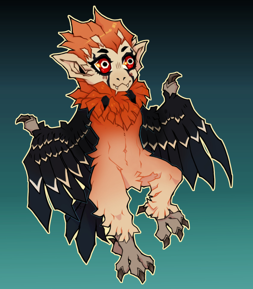 accipitrid accipitriform anthro avian bearded_vulture bird chibi chibifur european_mythology feathers greaserdemon greek_mythology harpy hi_res male mythological_avian mythological_creature mythology old_world_vulture original_character(s) vulture zero_pictured