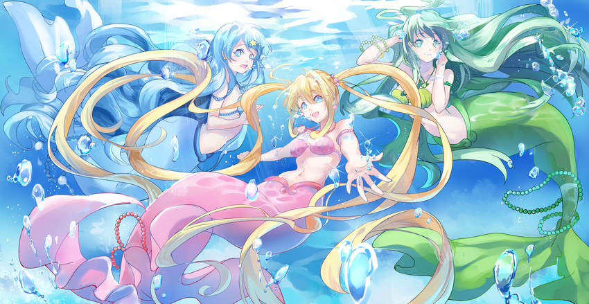 ein_(artist) houshou_hanon mermaid mermaid_melody_pichi_pichi_pitch nanami_luchia toin_rina