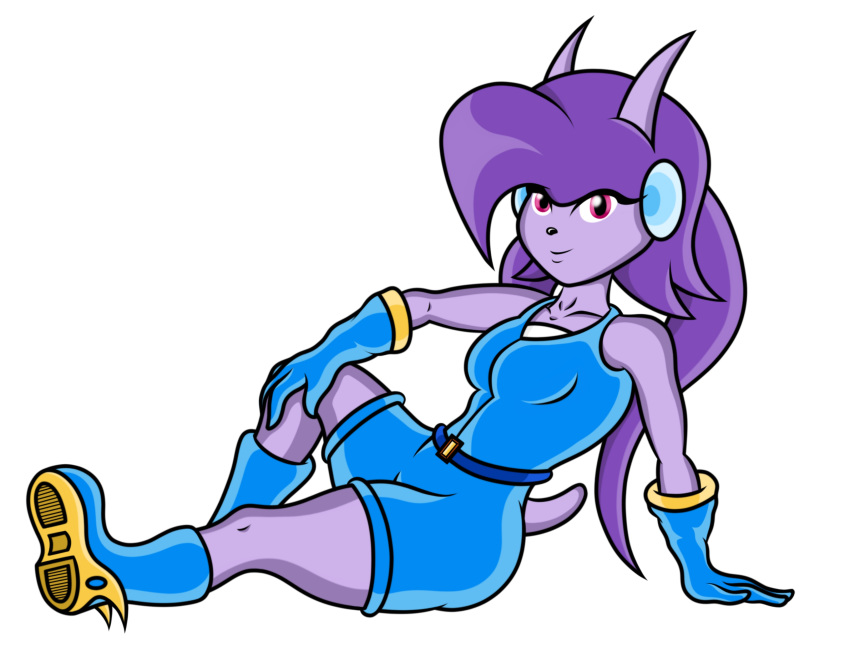 absurd_res anthro aquatic_dragon belt black_nose boots breasts clothing dragon female footwear freedom_planet galaxytrail gloves hair handwear haunt-of-jackals hi_res horn marine mythological_creature mythological_scalie mythology non-mammal_breasts purple_body purple_hair sash_lilac scalie sitting smile solo