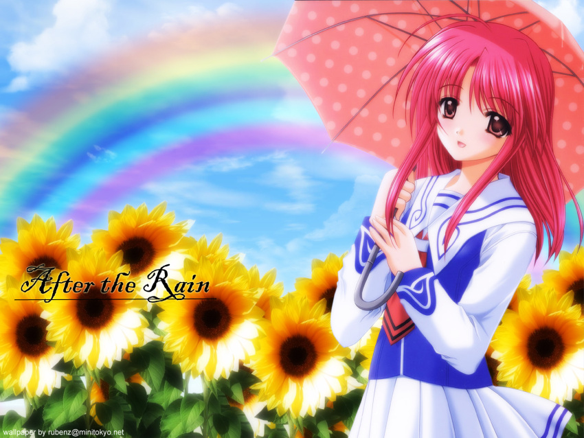 agatsuma_mizuki nishimata_aoi rainbow umbrella yumeria