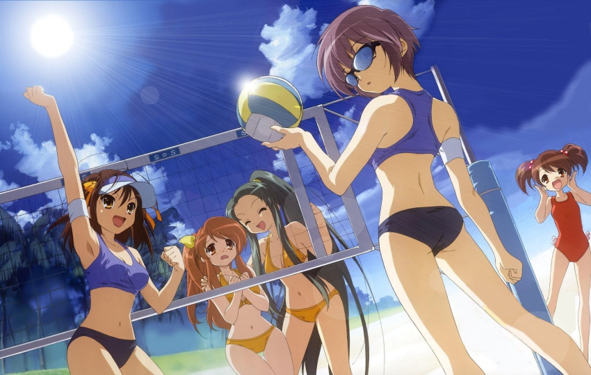 asahina_mikuru bikini high_res ikeda_shouko imouto kyon_no_imouto mizugi nagato_yuki summer suzumiya_haruhi suzumiya_haruhi_no_yuuutsu tagme tsuruya-san