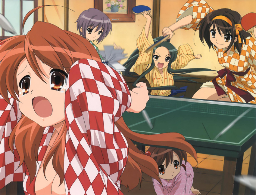 asahina_mikuru cleavage find_similar group kimono kyon_no_imouto nagato_yuki suzumiya_haruhi suzumiya_haruhi_no_yuuutsu tsuruya-san wafuku yukata