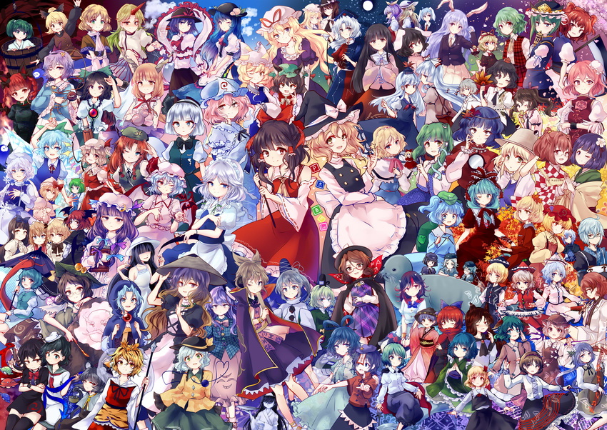 aki_minoriko aki_shizuha alice_margatroid animal_ears bunnygirl catgirl chen cirno daiyousei demon doll fairy flandre_scarlet foxgirl fujiwara_no_mokou futatsuiwa_mamizou group hakurei_reimu hasshaku-sama hata_no_kokoro hieda_no_akyuu hijiri_byakuren himekaidou_hatate hinanawi_tenshi hong_meiling horikawa_raiko hoshiguma_yuugi houjuu_nue hourai houraisan_kaguya ibara_kasen ibuki_suika imaizumi_kagerou inaba_tewi inubashiri_momiji izayoi_sakuya japanese_clothes jpeg_artifacts kaenbyou_rin kagiyama_hina kaku_seiga kamishirasawa_keine kasodani_kyouko kawashiro_nitori kazami_yuuka kijin_seija kirisame_marisa kisume koakuma kochiya_sanae komeiji_koishi komeiji_satori konpaku_youmu kumoi_ichirin kurodani_yamame letty_whiterock lily_white lunasa_prismriver mage maid male maribel_han medicine_melancholy miko miyako_yoshika mizuhashi_parsee mononobe_no_futo morichika_rinnosuke moriya_suwako motoori_kosuzu mousegirl murasa_minamitsu myon mystia_lorelei nagae_iku nazrin onozuka_komachi patchouli_knowledge reisen reisen_udongein_inaba reiuji_utsuho remilia_scarlet rumia saigyouji_yuyuko sekibanki shameimaru_aya shikieiki_yamaxanadu shinki soga_no_tojiko su-san sukuna_shinmyoumaru tatara_kogasa toramaru_shou touhou toyosatomimi_no_miko tsukumo_benben tsukumo_yatsuhashi unzan uranaishi_(miraura) usami_renko usami_sumireko vampire wakasagihime watatsuki_no_toyohime watatsuki_no_yorihime witch wolfgirl wriggle_nightbug yagokoro_eirin yakumo_ran yakumo_yukari yasaka_kanako