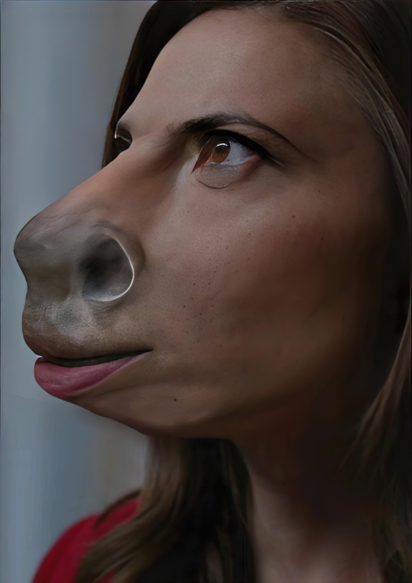 absurd_res anthro celebrity equid equine female female/female hayley_atwell hi_res horse mammal nosetf photo_manipulation solo third-party_edit transformation