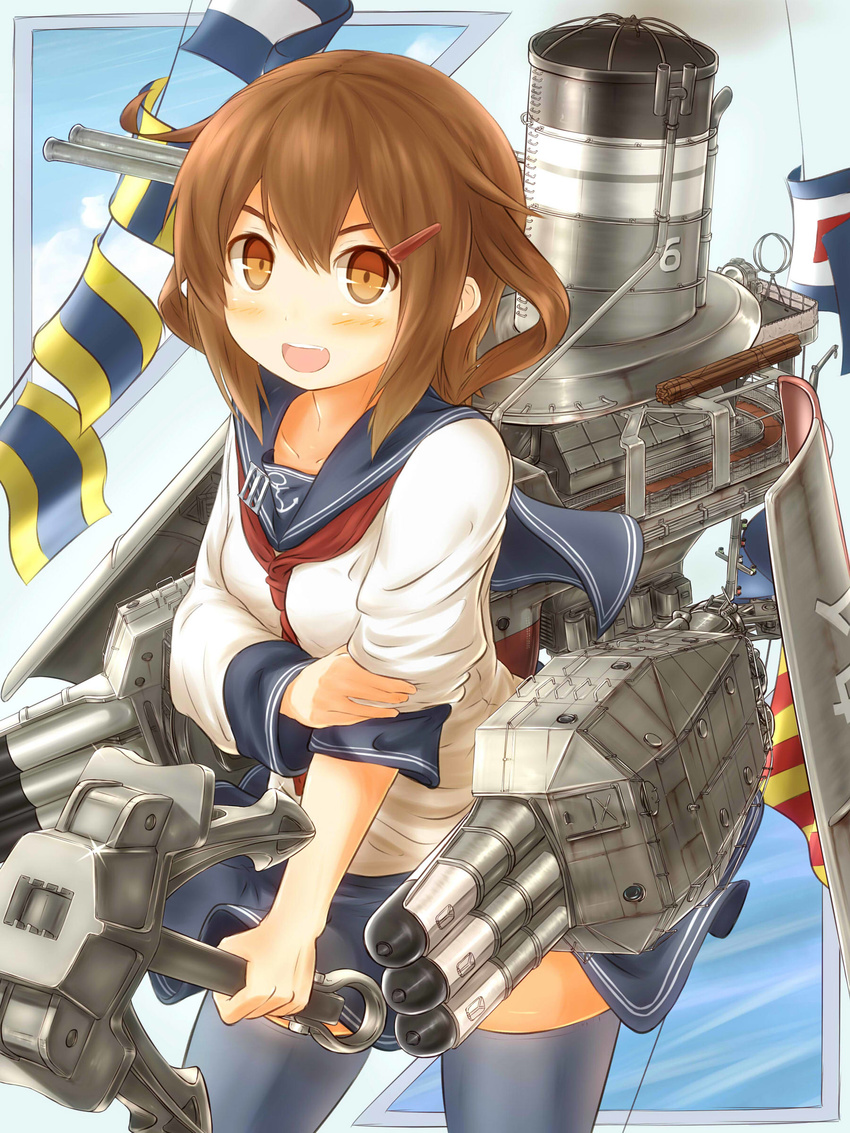 gripen ikazuchi_(kancolle) kantai_collection seifuku thighhighs