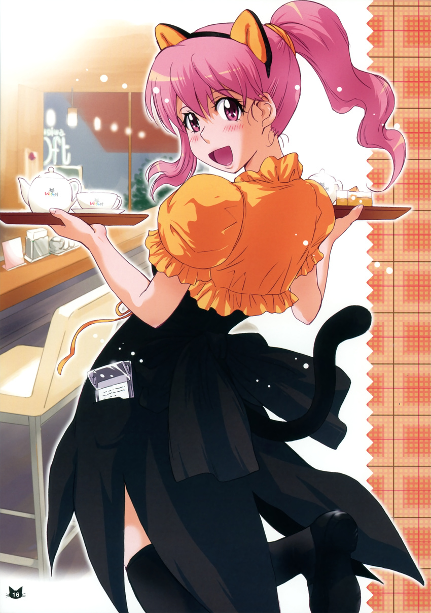 kemonomimi nekomimi tail thighhighs tsukino_jougi waitress