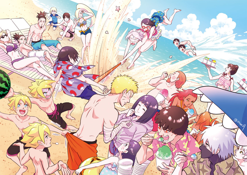 akimichi_chouchou akimichi_chouji hatake_kakashi hyuuga_hinata ino_yamanaka karui kyuubi_(naruto) metal_lee might_guy mitsuki_(naruto) nara_shikadai nara_shikamaru naruto risuo rock_lee sai sakura_haruno temari tenten uchiha_sarada uchiha_sasuke uzumaki_boruto uzumaki_himawari uzumaki_naruto yamanaka_inojin