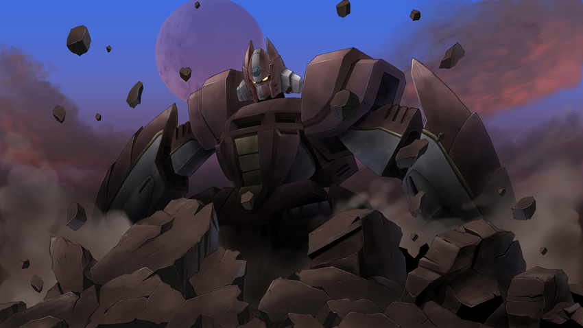 galient gatakk kikou-kai_galient mecha no_humans rocks smoke