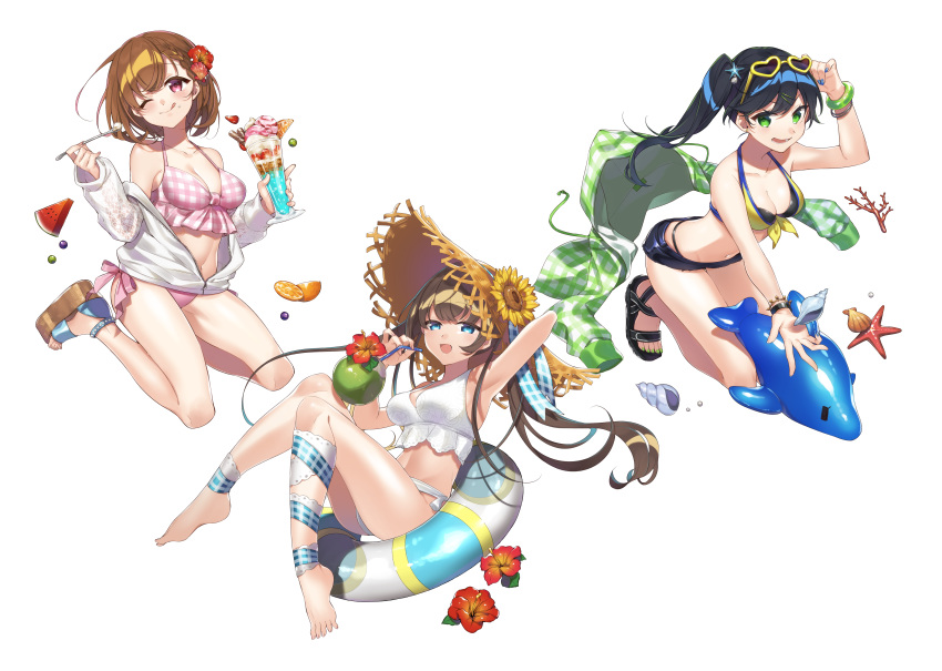 bikini citron_82 drink food ice_cream original sunglasses swimsuit white