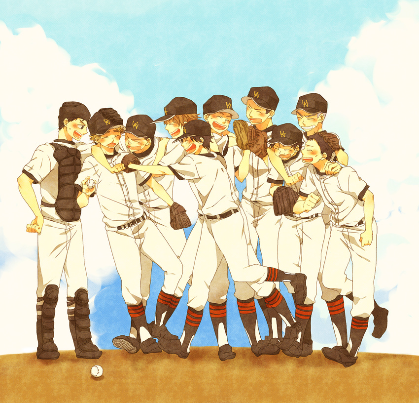 6+boys 9boys abe_takaya character_request hanai_azusa highres izumi_kousuke male male_focus mihashi_ren mizutani_fumiki multiple_boys nishihiro_shintarou oki_kazutoshi ookiku_furikabutte sakaeguchi_yuuto suyama_shoji tajima_yuuichirou uniform