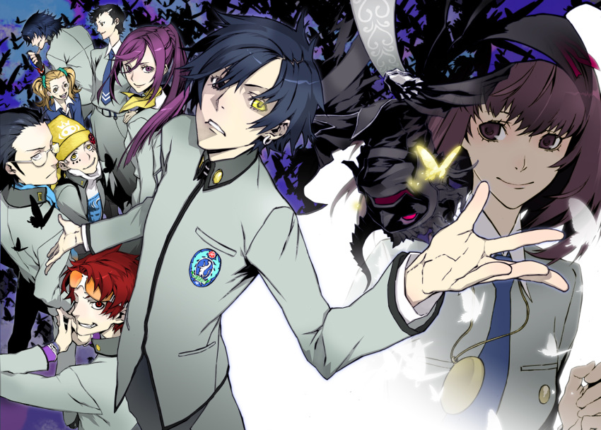 ayase_yuuka inaba_masao kido_reiji kirishima_eriko mayuzumi_yukino megane megaten miwa_shirow nanjou_kei persona persona_1 protagonist_(persona_1) seifuku sonomura_maki uesugi_hidehiko