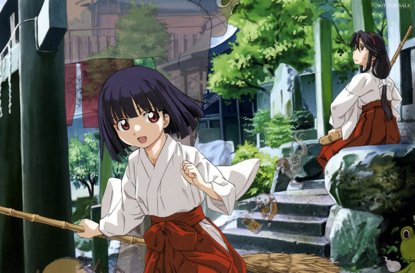 japanese_clothes kamichu naruko_hanaharu saegusa_matsuri saegusa_miko