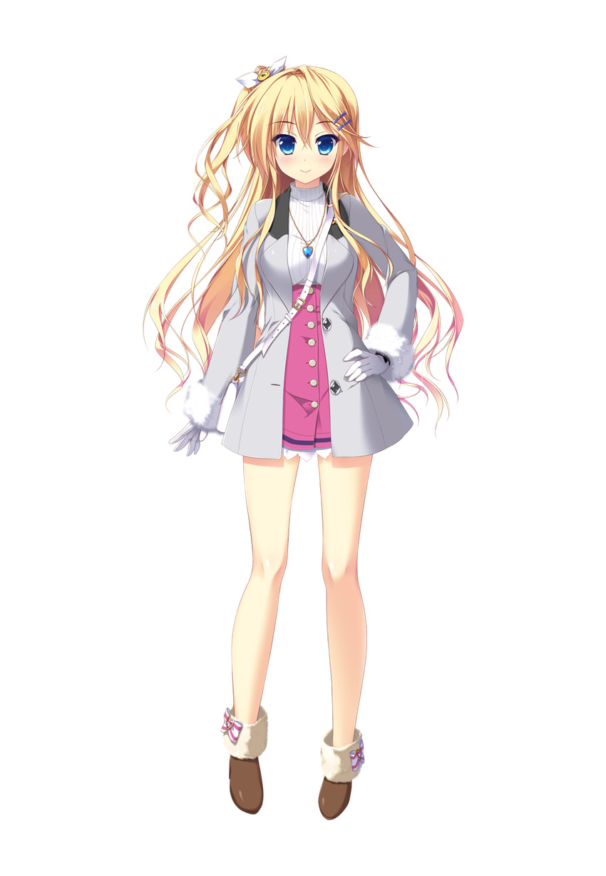 ameto_yuki blonde_hair blue_eyes female female full_body hooksoft konno_arisa looking_at_viewer official_art pure_x_connect smee solo standing transparent_background transparent_png