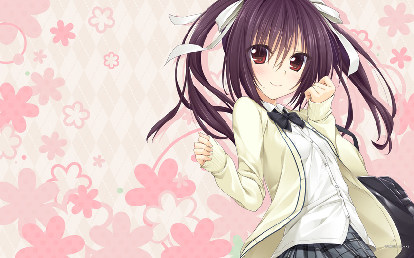 asagiri_sakura hibiki_works open_shirt oryou pretty_x_cation seifuku sweater wallpaper