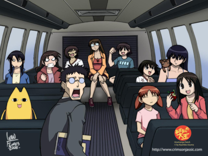 aida_kaori azumanga_daiou chiyo_father group kagura kasuga_ayumu kimura kurosawa_minamo mihama_chiyo mizuhara_koyomi sakaki takino_tomo tanizaki_yukari