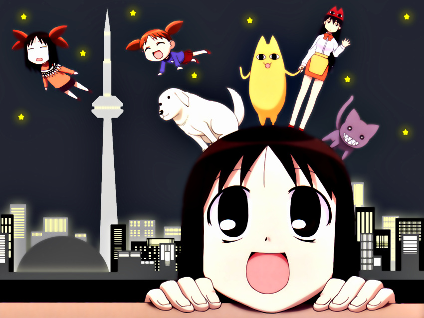 azumanga_daiou chiyo_father kamineko kasuga_ayumu mihama_chiyo sakaki tadakichi